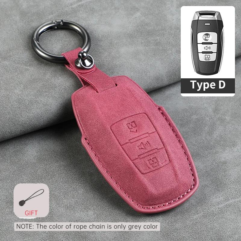 Leather Car Key Case Cover Holder Keychain Shell for Great Wall Haval Jolion 2025 H6 H7 H4 H9 F5 F7 F7X F7H H2S GWM Dargo