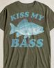 Kiss My Bass Fishing Shirt, Humorous Angler Graphic Tee, Funny Fishing Quote T-Shirt, Fisherman Lover Gift, Outdoors T-Shirt