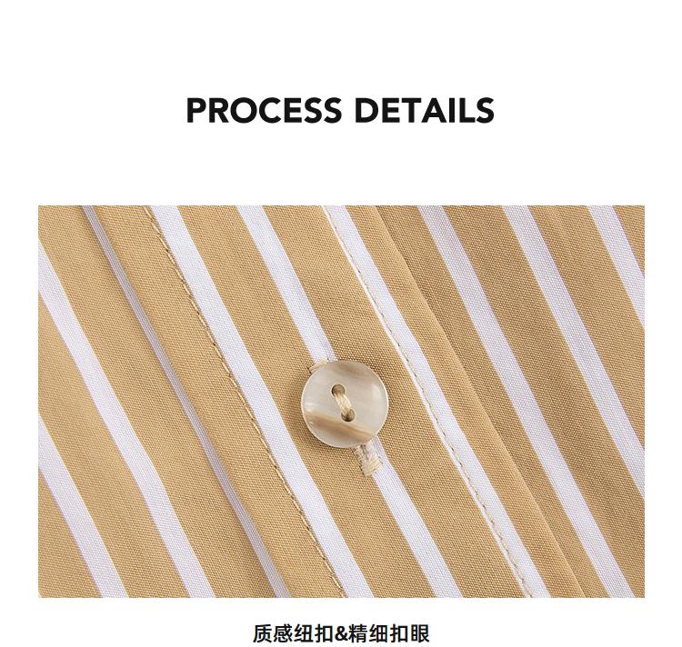LILY vertical striped long-sleeved shirt jacket for women