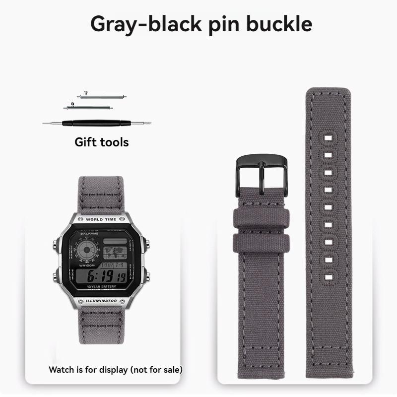 Канвас ремешок с быстрой заменой  Для Casio G-Shock AE-1200WH/1300/1000/A159 A158W A168 / F91w AE1200 нейлоновый Браслет Ремешок для часов 18мм