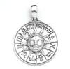 Sun Pendant, Handmade Jewelry, Silver Charm Pendant, Zodiac Symbol Pendant