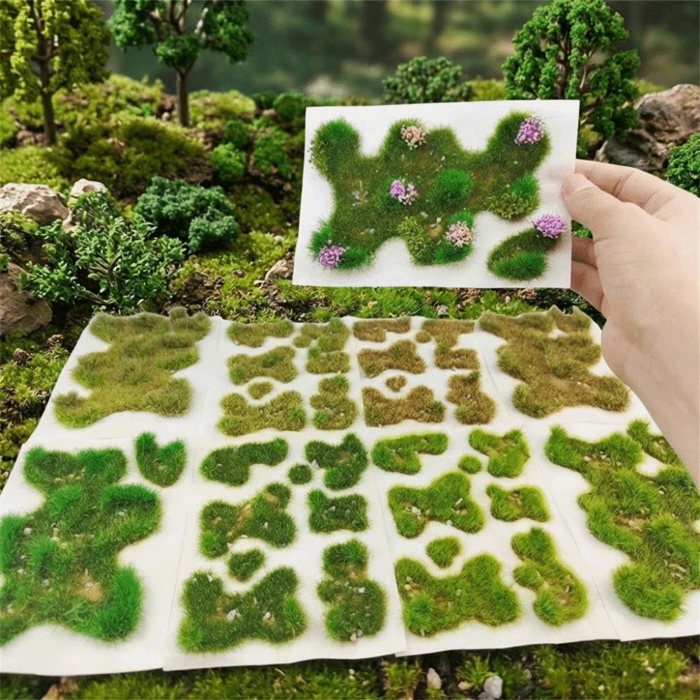 Natural Look Simulation Grass Block Realistic Static Grass Cluster Train Railway Layout
