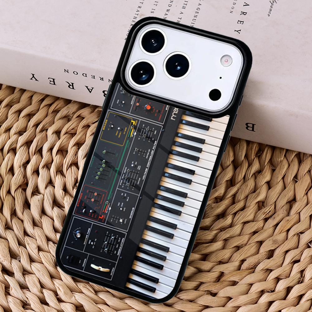 Винтажный Синтезатор Moog Принт принт Чехол для Телефона Cover Для Magsafe Беспроводной Для iPhone 17 Pro Max 16 14 13 12 11 15 Air