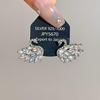 Silver Needle Diamond Swan Stud Earrings - Luxurious, Exquisite and Fashionable for Women