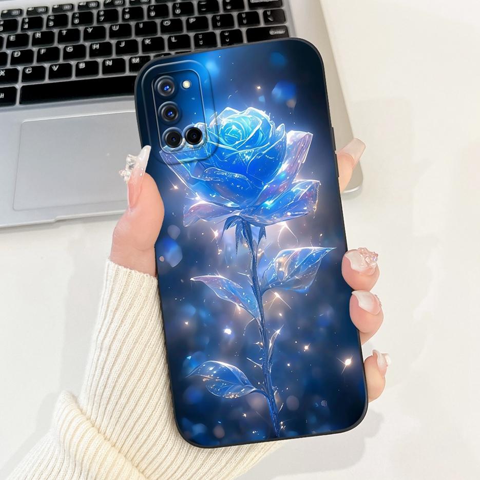 Чехол для Oppo A52 A72 A92 Стильные Цветы Милый Расписной Чехол Мягкий ТПУ Матовый Чехол для Телефона Для Oppo A92 A 52 72 OppoA52 OppoA72 Сумки