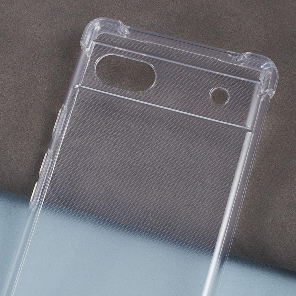 For Google Pixel 6a Clear Case Reinforced Four Corner Phone TPU Cover