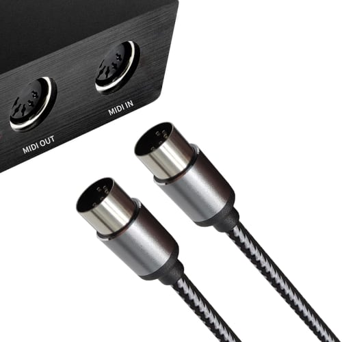 Oluot MIDI Cable Converter USB To MIDI Keyboard Cable, USB To MIDI 5-Pin DIN Male X 2P, Highly Compatible MIDI Cable for Musical Instruments, Arranger