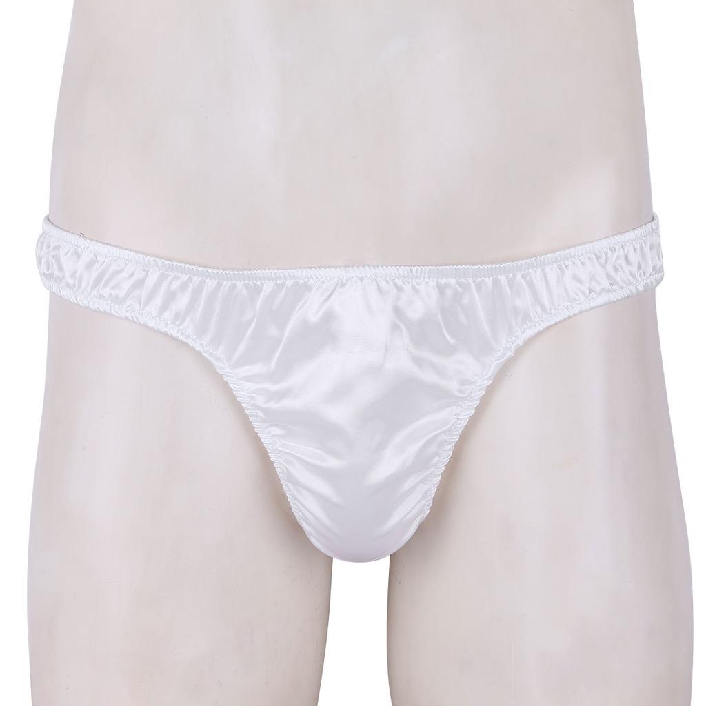 Men's Sexy Comfortable Underwear Shiny Ruffled Sissy Bikini Briefs Thong