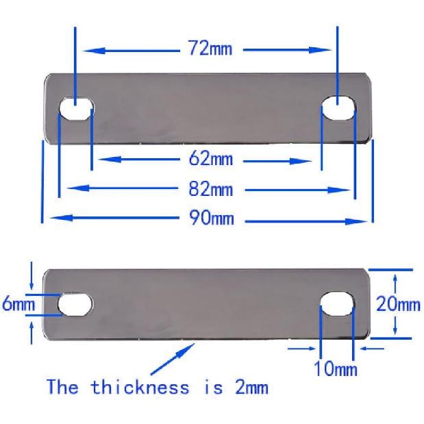 Unifizz 20PCS Lithium Battery Copper Connector, for 3.2V 304Ah 300Ah 280Ah LiFePO4 Cells DIY Lithium Battery Pack, Nickel Plating Process Busbars