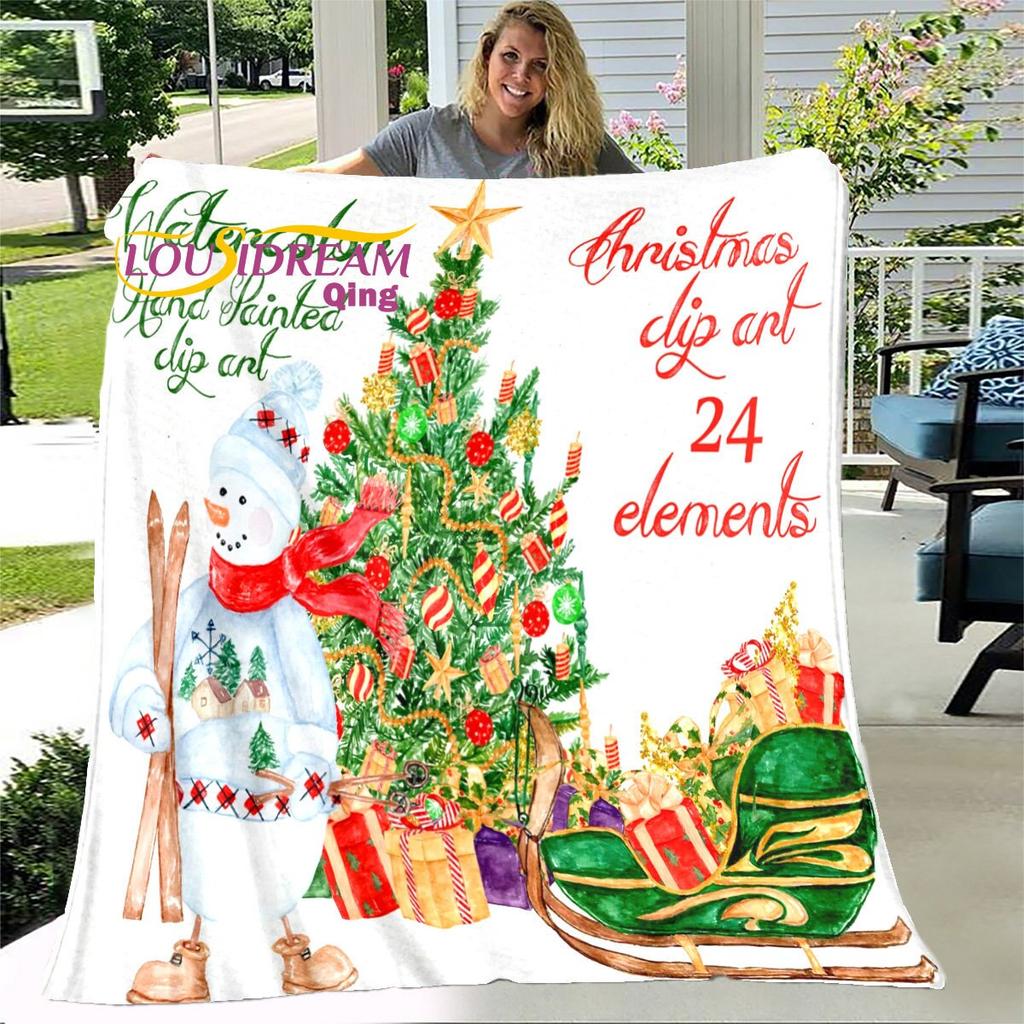 Одеяло с Рождеством, мягкое одеяло, пылезащитный чехол, диван-кровать, одеяла для взрослых, украшение для дома