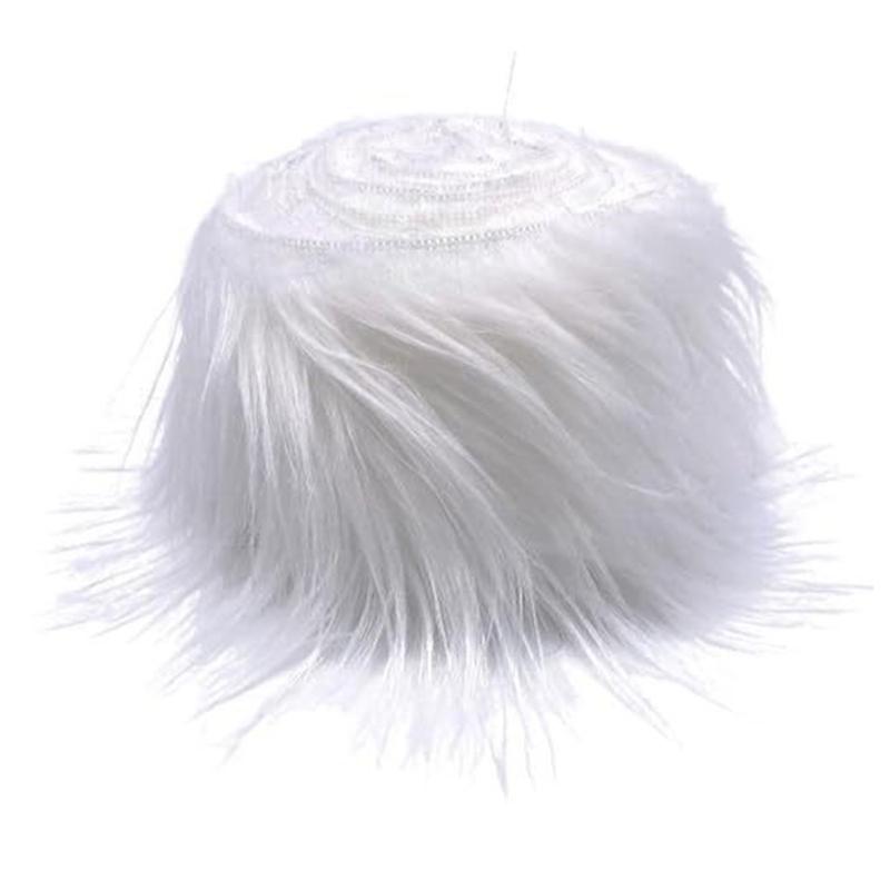 Unpainted Masquerades Mask with Furry Trim Adhesive Fabric Net Cloth Cats Face Mask Unpainted Mask for Halloween Supply