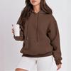 Womens Fleece Hoodie Thick Warm Printed Sweatshirt Casual Loose Fit Long Sleeve Hooded Top
