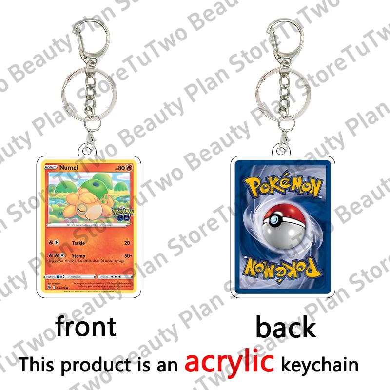 Anime Cartoon Venusaur Bulbasaur Charizard Mewtwo Pocket Monsters Acrylic Keychain Accessories Pendant Key Ring Charm Gifts Toys