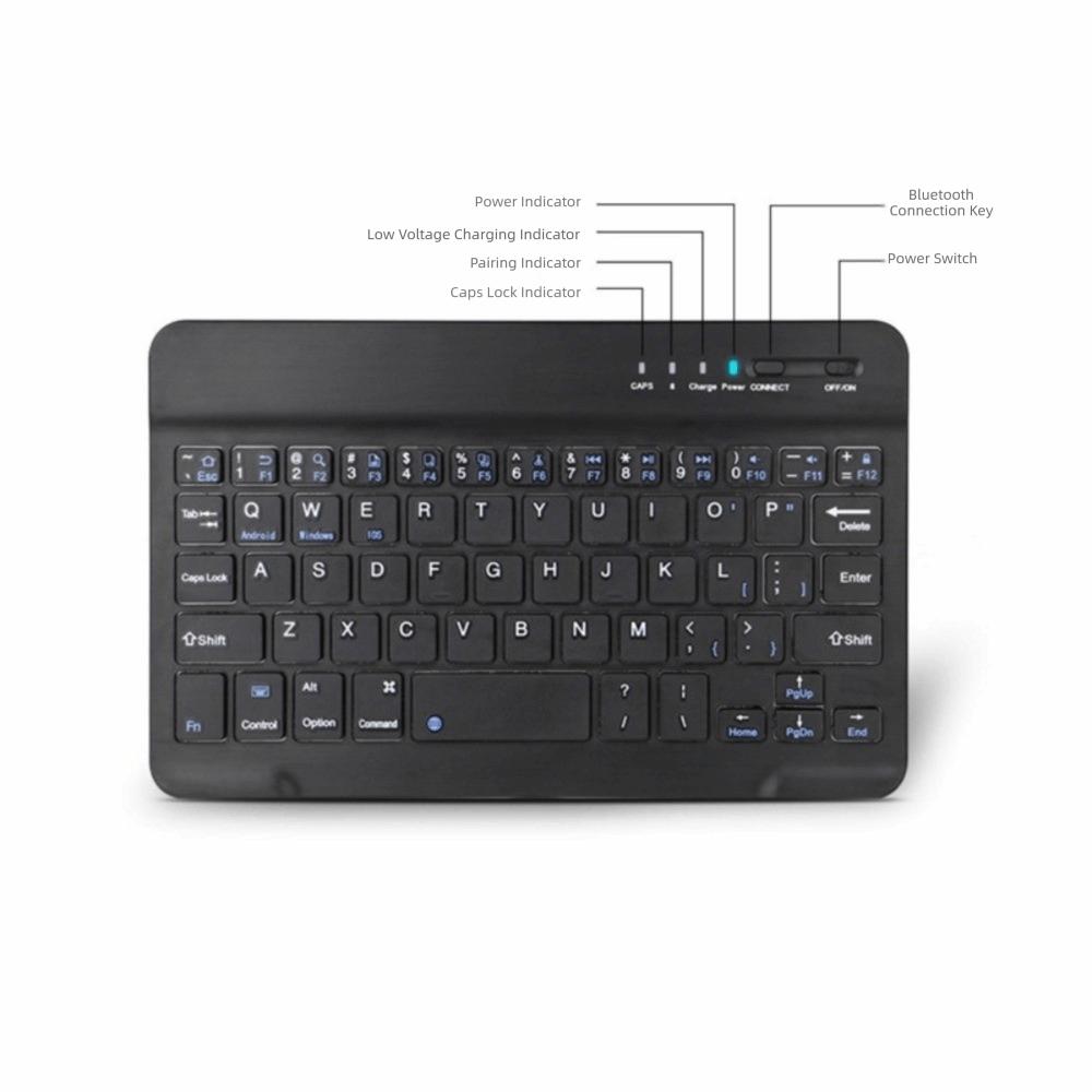 7 inch Bluetooth Keyboard Wireless Single Keyboard Portable Phone Keyboard