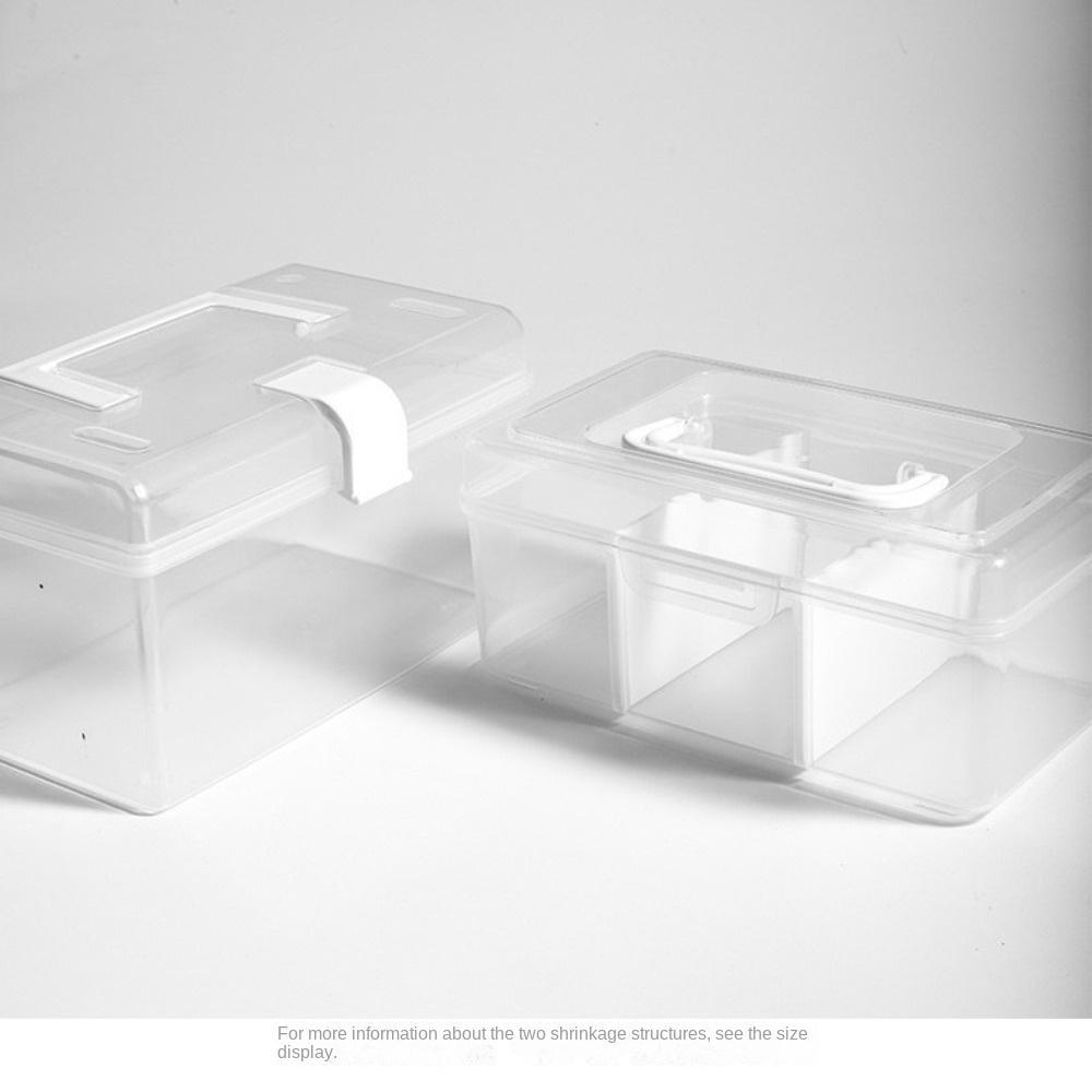 Dustproof Stationery Storage Case Waterproof Medicine Cabinet Portable Emergency Kit Box