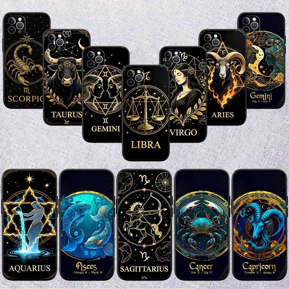 12 Constellation Card Case for Samsung M55 M35 M15 A02 A05S A05 A06 A15 A12 A13 A10 A16 A20 A22 A24 A25 A30 A31 A32 A33 A35 A42 A50