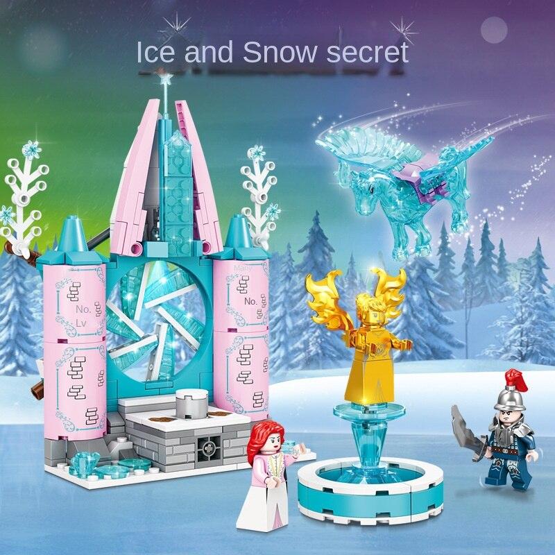 KAZI Девушка Строительный Блок Принцесса Карета Замок Мечты Головоломка Сборка DIY Игрушка Свет