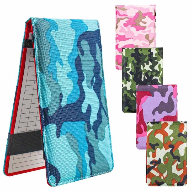 Golf Scorecard Book Oxford Cloth Club Yardage Book Golf Journal Notebook with Pencil Golf Score Book Golf Accessories