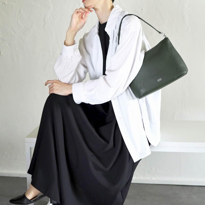 Сумка через плечо Nina 2WAY Ondure Bag Темно-зеленый [Nina Rich] 30-0400 Женская