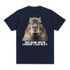 Idk How Much Longer I Can Slay Capybara Funny Meme T Shirts Men Retro Fashion High Quality Oversized Cotton T-shirt Tops Unisex