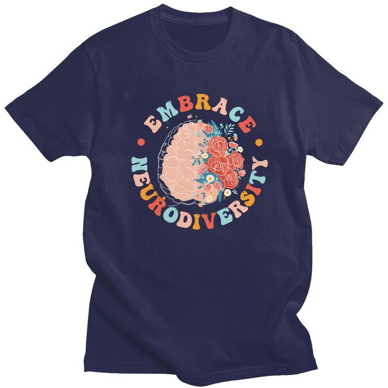 Embrace Neurodiversity Autism Awareness T Shirt Unisex Short Sleeves Casual Graphic Clothing Summer Style Pure Cotton Camisetas