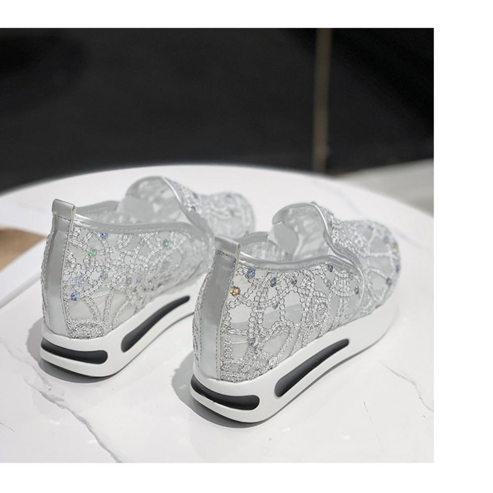 Летние сетчатые дышащие повседневные мокасины для женщин