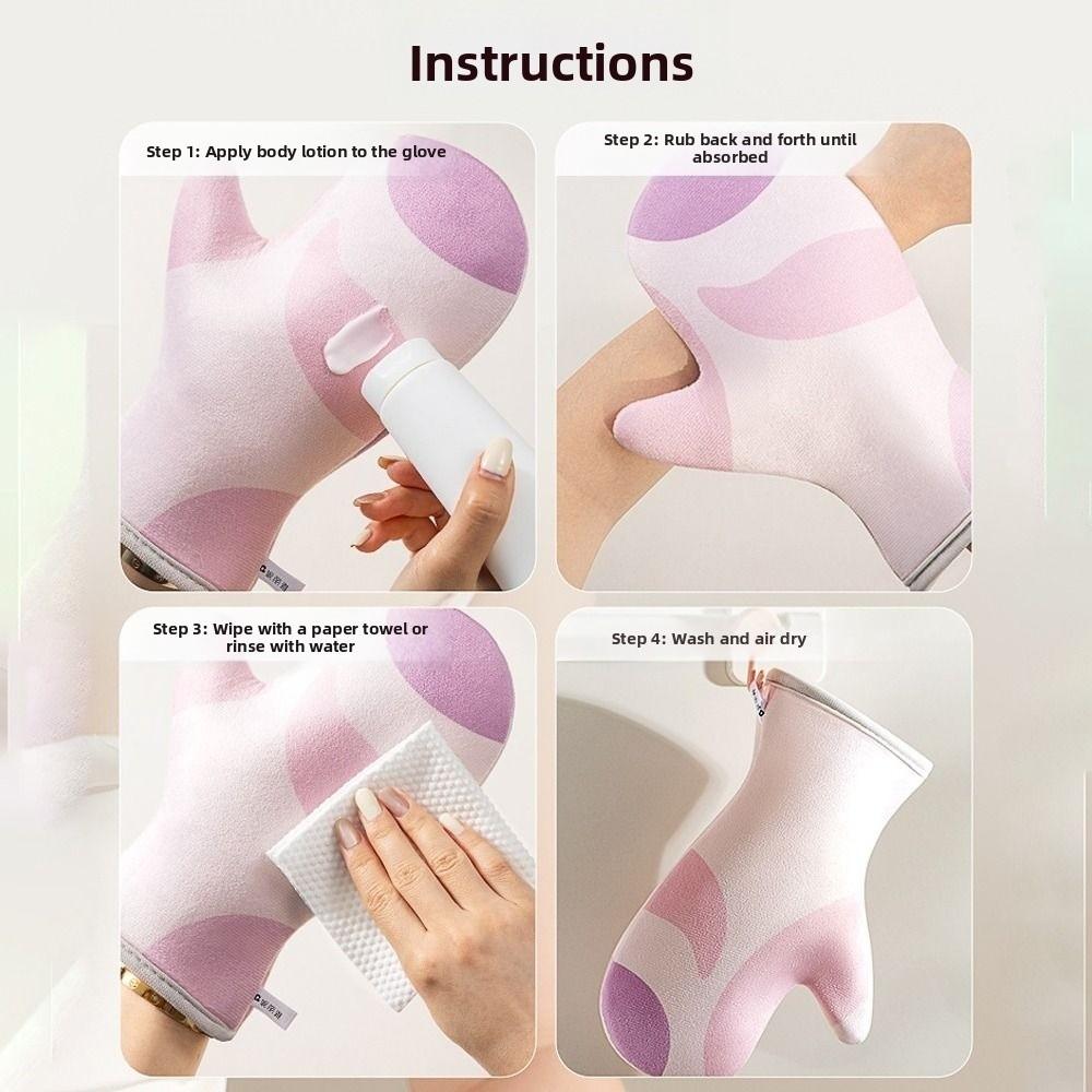 Quick-Drying Body Lotion Gloves Washable Double-Sided Non-Stick Applicators Self-Tanning Mitts