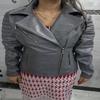 Noora Women's GREY Байкерская куртка из натуральной овечьей кожи, стильная мотоциклетная облегающая кожаная куртка, клубная куртка для свидания в кино, подарок на зиму