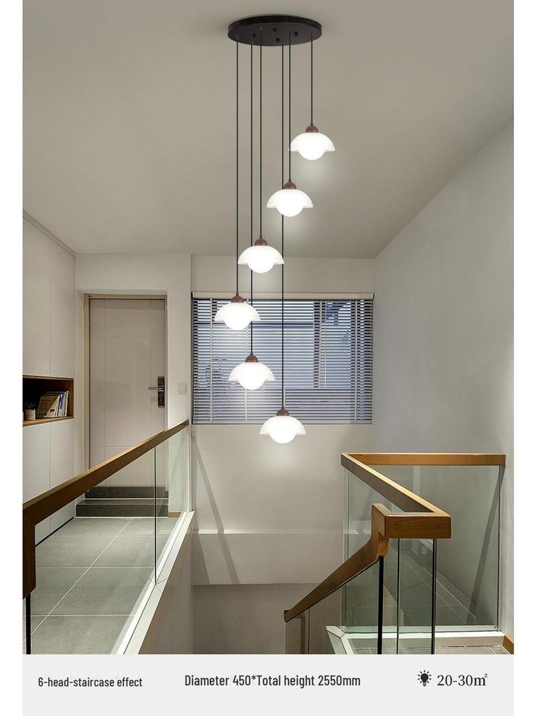 Simple Modern High-End North American Black Walnut Dining Chandelier for Living Room and Bar