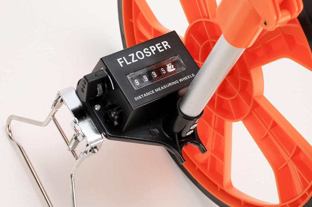 Измерительное колесо, Колесо, Складное, Дорожное измерительное колесо, Оранжевое, Устройство для измерения расстояний, Дорожный счетчик, Измерительное колесо