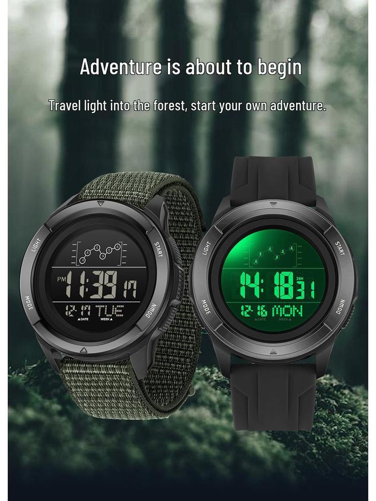 SANDA Уличные Многофункциональные Водонепроницаемые Мужские Часы с Большим Экраном для Студентов