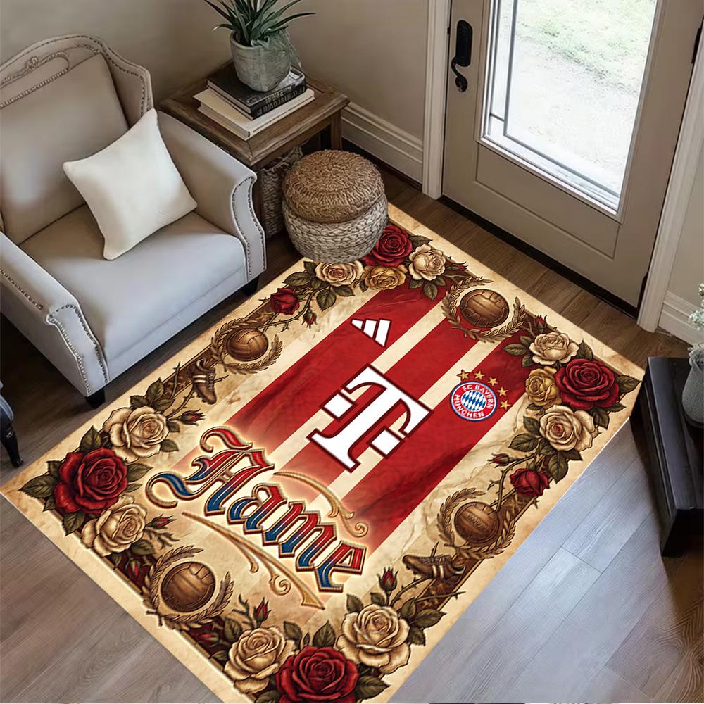 Bayern Munich Crest Artwork Floor Rug Office Rug Perfect for Bedrooms Study room Living Rooms Entryway Antislip Carpet Anime Office Decor