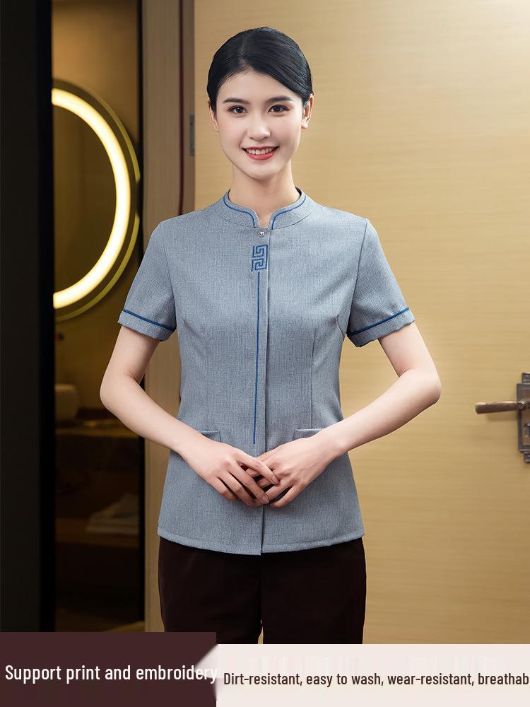 Short Sleeve Summer Cleaning Uniform for Hotel & Guest Room Staff