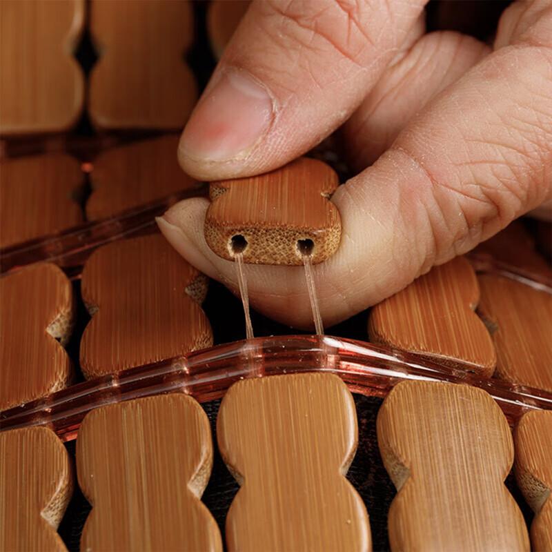 Foojo Bamboo Mat, Mahjong Cooling Mat, Chair Pad, Summer Cooling Mat, Ventilated And Breathable, for Car And Office Use, Seat Cushion, 42cm