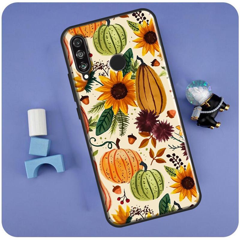 Autumn Pumpkins For Huawei Nova 11 Pro 9 10 SE 7i 8i 11i 12i Y60 Y61 Y70 Y72 Y73 Y90 Y91 P30 P40 Lite Case