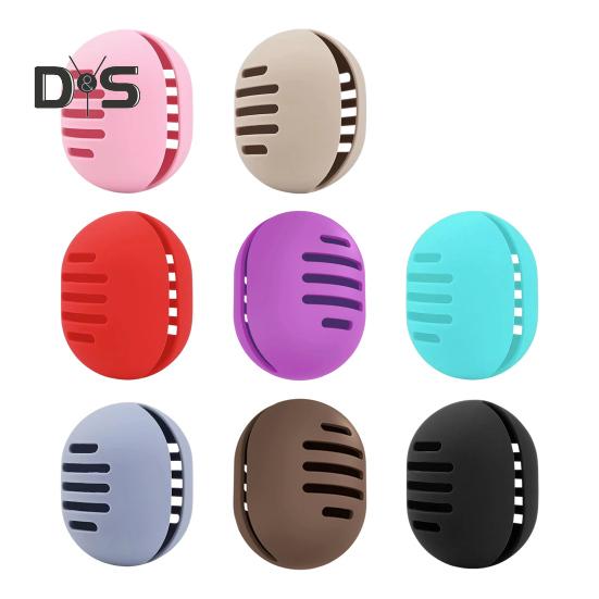 Держатель для спонжа для макияжа, двухсторонний дышащий силиконовый держатель для блендера для макияжа, органайзер для хранения пуховки, дорожный футляр