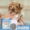 Pet Anti-Mite Bath Soap for Cats and Dogs, Cleansing, Disinfecting, Anti-Mite, Deodorizing Bath Products (Includes Foam Net) 1 Set