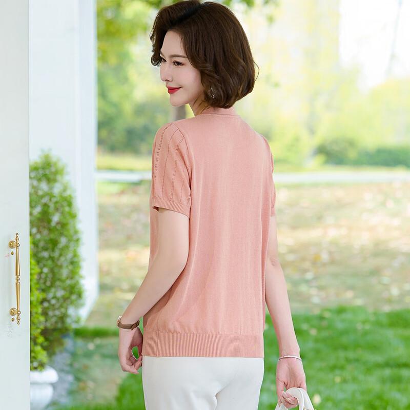 WoXue Топ с коротким рукавом из ледяного шелка в новом китайском стиле