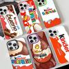 Милый Чехол для Телефона Цвета Логотипа Kinder Surprise Для IPhone 17 16 15 14 13 12 11 Pro Max Plus Pro