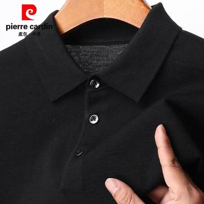 Мужской свитер-поло с коротким рукавом Pierre Cardin из 100% мериносовой шерсти