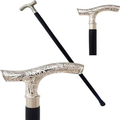 Трость Дерби с латунной ручкой Деревянная трость из палисандра и латуни (