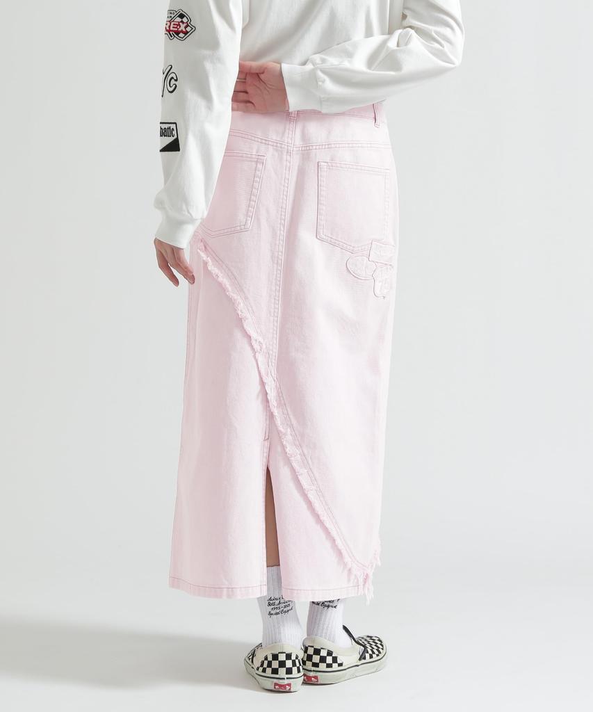 AVIREX WAPPEN DENIM LONG SKIRT Women's M 090 Pink 783-6116602