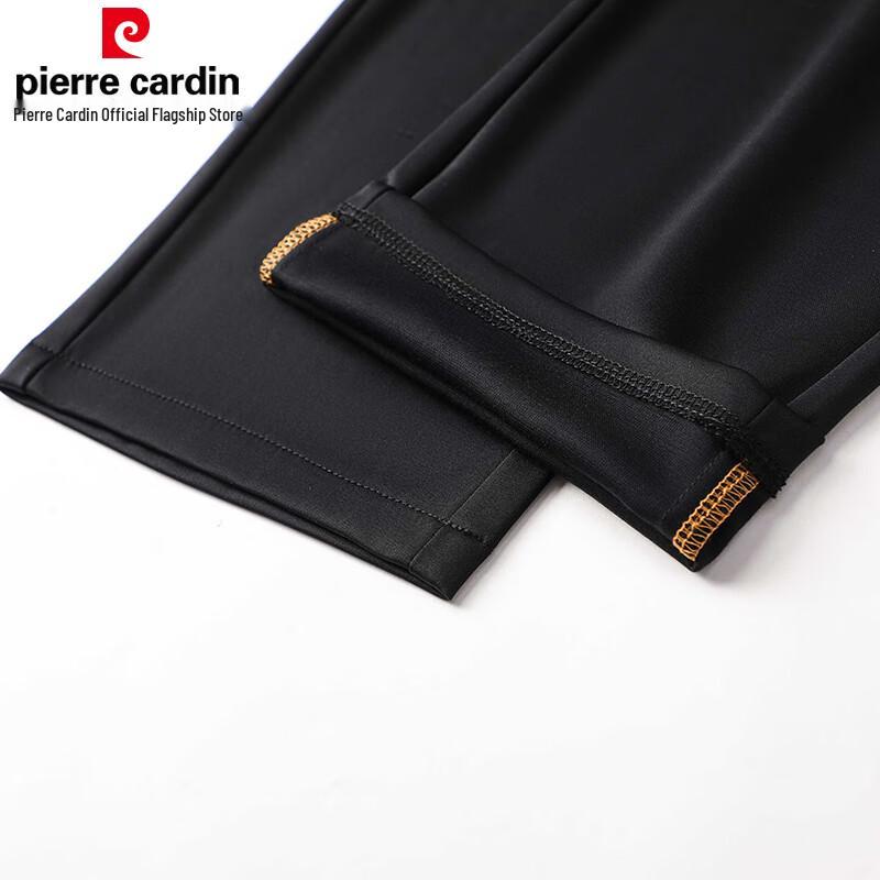 Pierre Cardin Мужские плотные эластичные прямые брюки из смеси шелка-туссанти с защитой от морщин