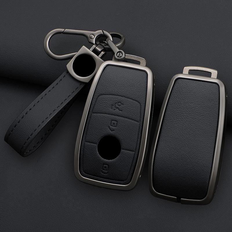3 Button Zinc Alloy Leather Car Key Key Case for Mercedes-Benz AMG A C E S G Class GLC CLE CLA GLB GLS W177 W205 W213 Key Case BE1
