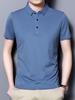 High Elastic Seamless Ice Silk Men's Polo Shirt - Quick-Dry, Summer, Short-Sleeved, No-Iron, New Style
