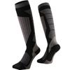 VAXPOT Merino Wool Compression for Snowboarding and Graduated Compression Design with Sizes Socks, Five-Toe, Skiing, Protection, VA-1763 BLK, 23-25cm