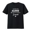 Un Jour Sans Elodie CEstun De Merde Fashion T Shirt with Stylish Arrow and Heart Print vintage Washed Comfortable Unisex