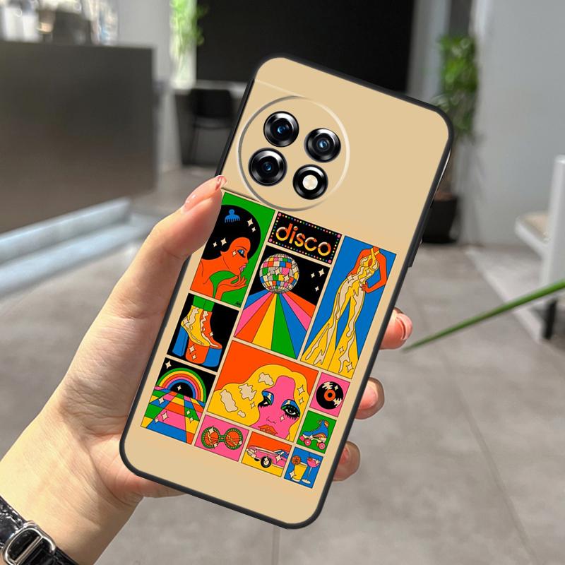 Rainbow 70s Groovy landscape Case For OnePlus Nord 5 CE 2 3 4 Lite N20 N30 OnePlus 15 R 13 12 11 10 Pro 10T 12R 13R Cover