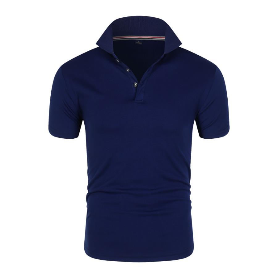 Мужские спортивные футболки с короткими рукавами, повседневные летние однотонные мужские рубашки поло, деловые рекламные топы-поло