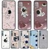 Astronaut Pink Blue Cartoon Moon Case For MOTO One Fusion Plus G60 G50 G40 G30 G20 G10 G9 G8 Power Lite E6s Edge 20 Pro G Stylus